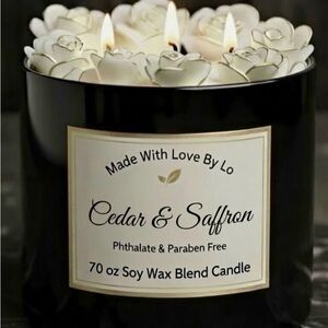 Cedar & Saffron Black Soy Wax Candle